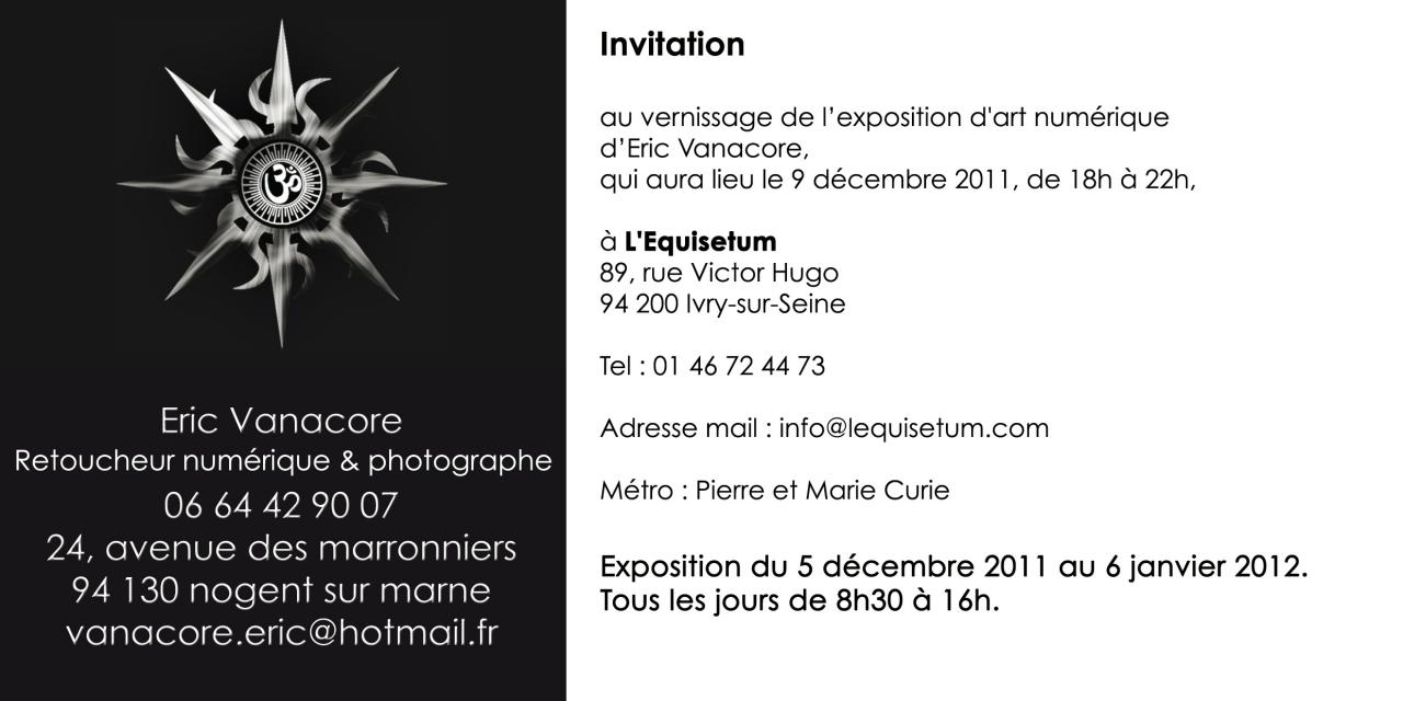 Carton invitation Expo Ivry 2011 verso
