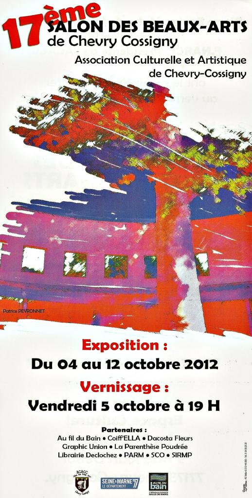 2012, Expositon 17ème Salon des Beaux-Arts, Chevry-Cossigny.