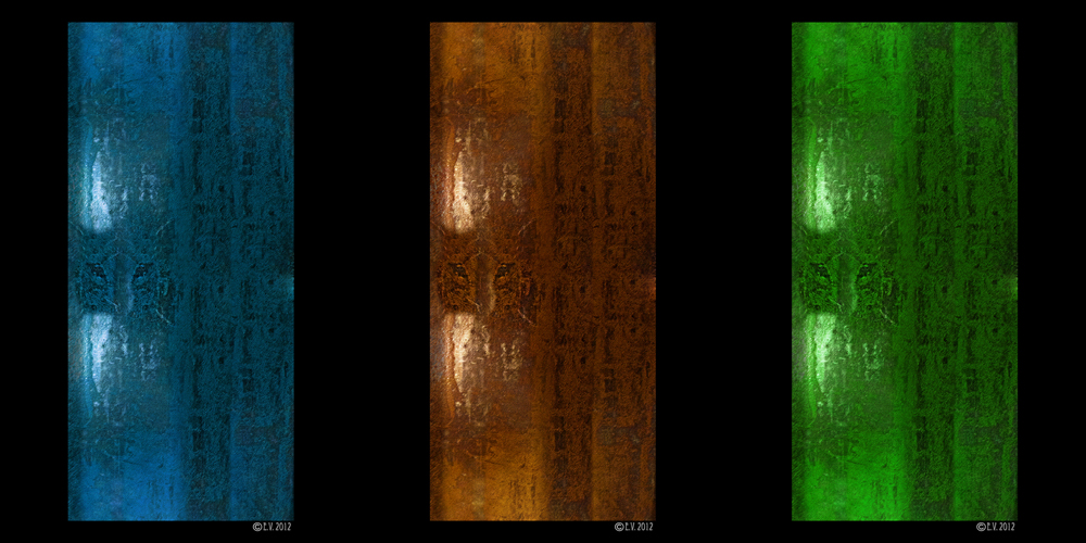 In tribute to all extinct species. Triptyque.